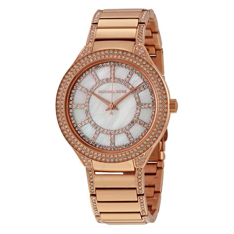 michael kors pearl face watch|rose gold tone watch.